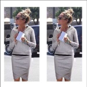 Lightweight sweatshirt and skirt combo